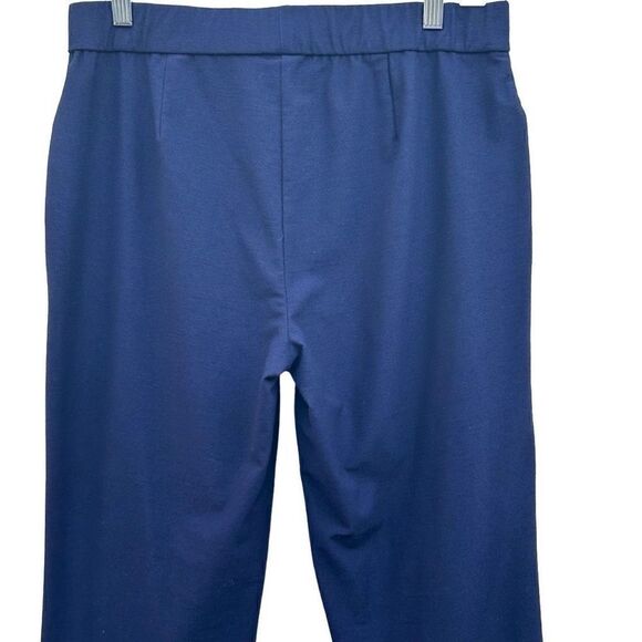 Eileen Fisher Navy Blue Pants Women’s Medium Front Seam Pockets Pull On Stretch - Picture 4 of 11